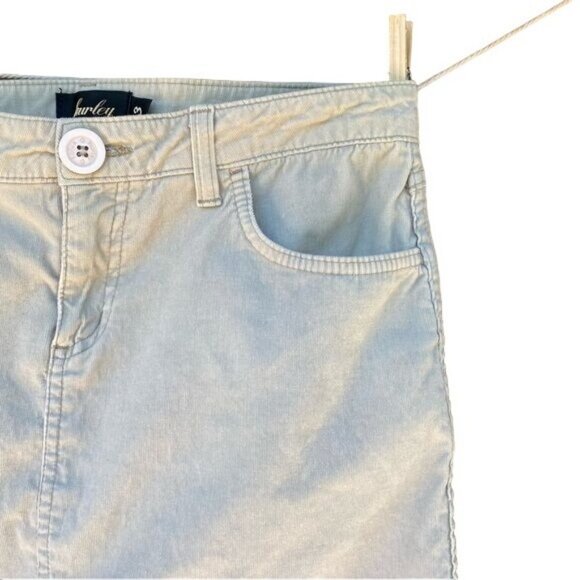 Vintage Hurley Corduroy Kaki Tan Y2K Skirt Size 3 - Picture 4 of 12